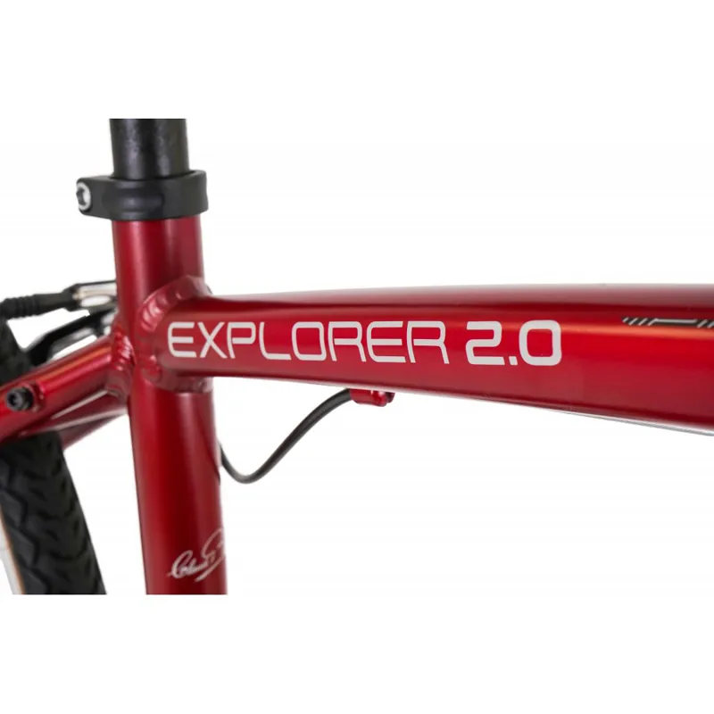Claud Butler Explorer 2.0 Hybrid Bike in Red-7