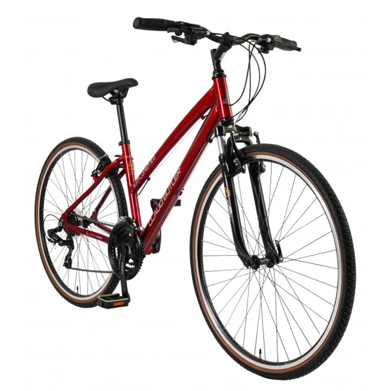 Claud Butler Explorer 2.0 Low Step Hybrid Bike in Red-1
