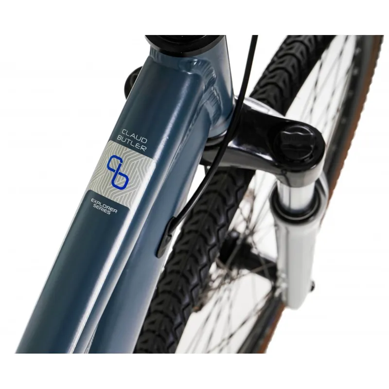 Claud Butler Explorer 3.0 Low Step Hybrid Bike in Grey-4