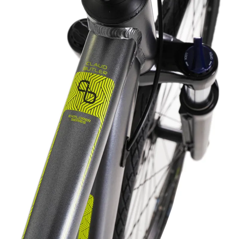 Claud Butler Explorer 4.0 Hybrid Bike in Grey-5
