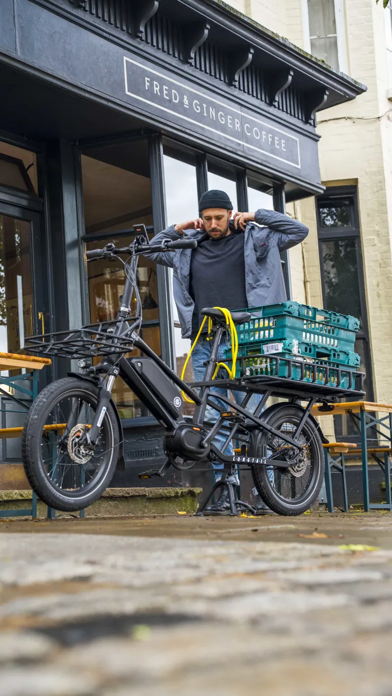 Estarli E-Cargo Longtail 700Wh Electric Cargo Bike In YELLOW-12