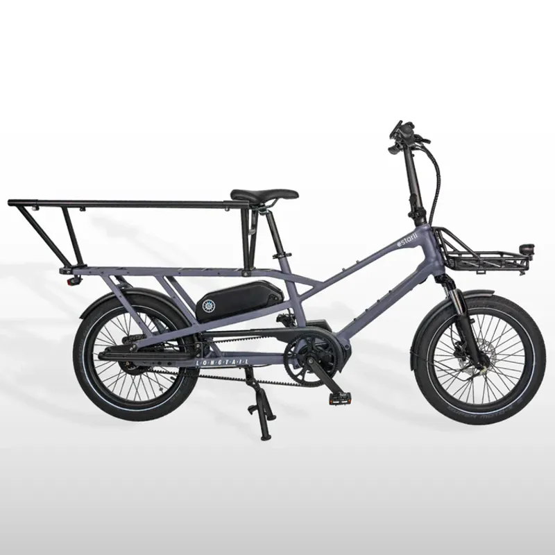 Estarli E-Cargo Longtail 600Wh Electric Cargo Bike In Thunder Grey