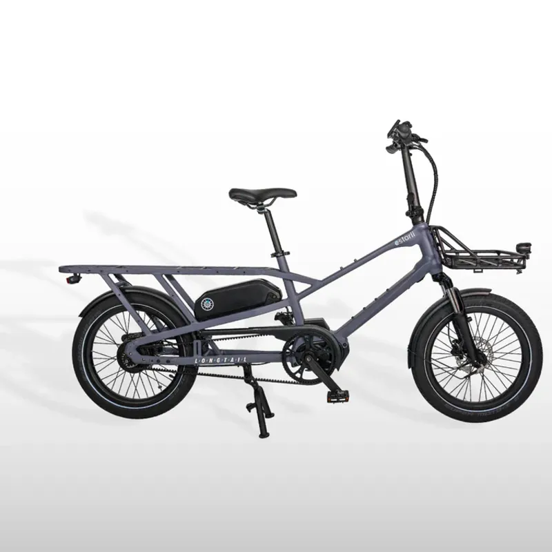 Estarli E-Cargo Longtail 600Wh Electric Cargo Bike In Thunder Grey-1