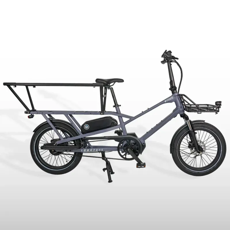 Estarli E-Cargo Longtail 700Wh Electric Cargo Bike In Thunder Grey