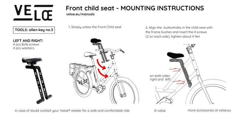 VELOE ACCESSORIES Front Child Seat-2