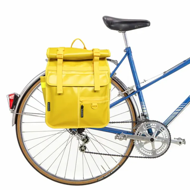 Goodordering Monochrome Rolltop Backpack Pannier Yellow 2.0-5