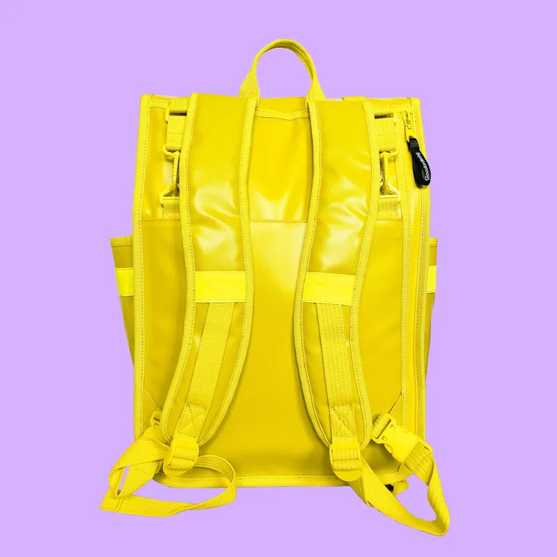 Goodordering Monochrome Rolltop Backpack Pannier Yellow 2.0