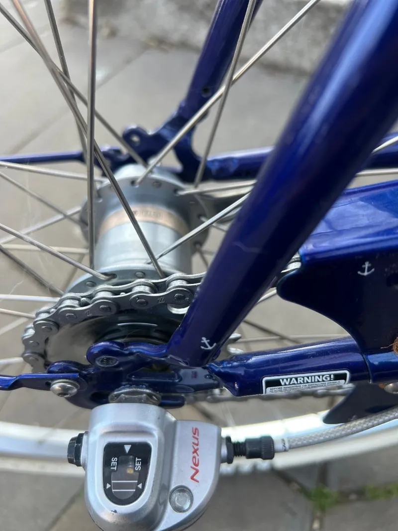 Creme Cycles Molly Marine 3 Speed Hub Gear Bike In Blue-6