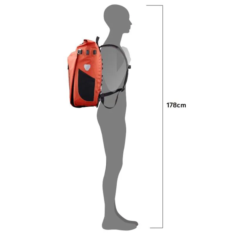 ORTLIEB Vario 26L QL2.1 2 in 1 Backpack and Pannier Bag in ROOBIOS ORANGE-9