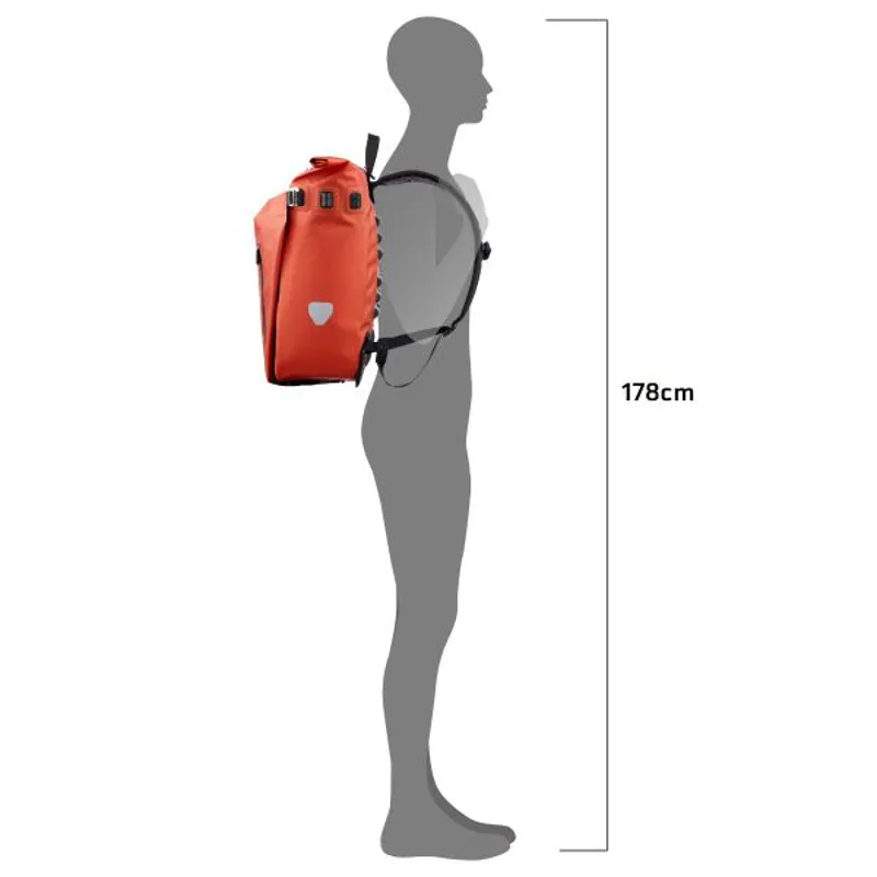 ORTLIEB Vario 20L QL2.1 2 in 1 backpack and pannier bag in ROOBIOS ORANGE-9
