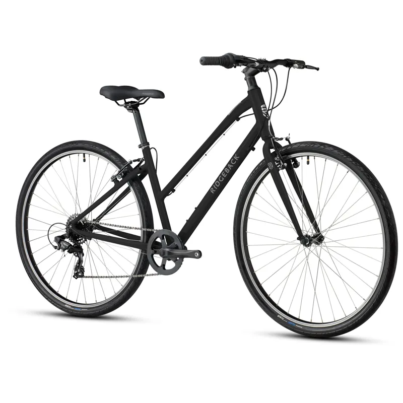 2021 Ridgeback Comet Open Frame Hybrid Bike in Black-1