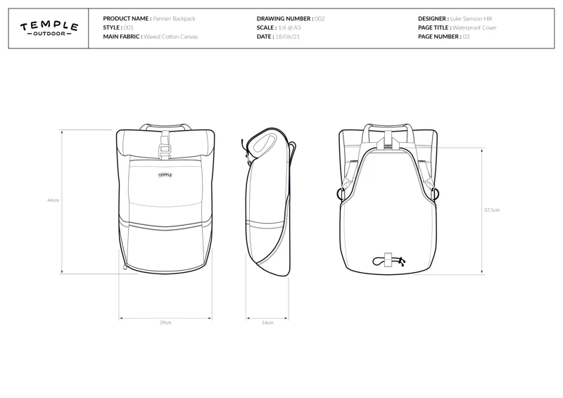Temple Pannier Backpack - stonewashteal-8