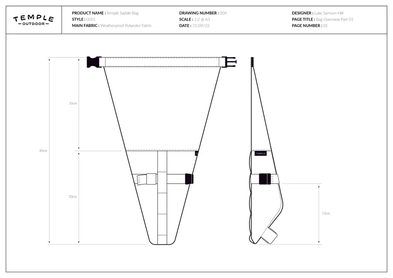 Temple Saddle Bag - Olive Green-5