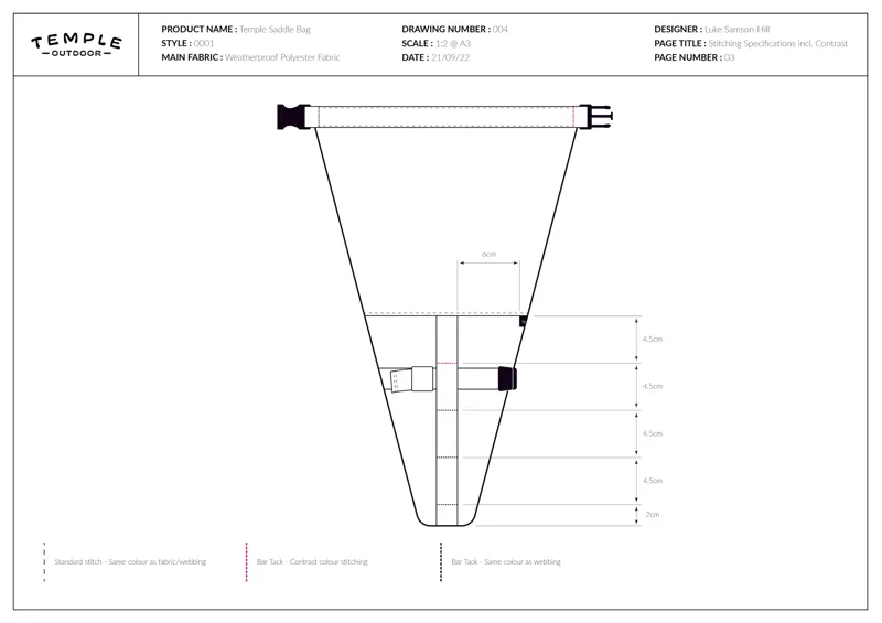 Temple Saddle Bag - Dusky Black-4