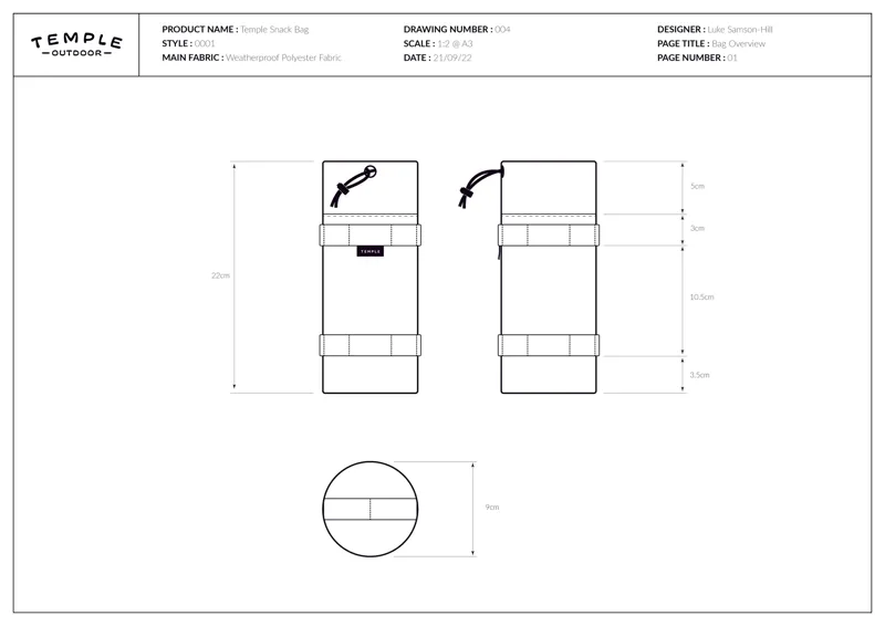 Temple Snack Bag - Burnt Orange-2