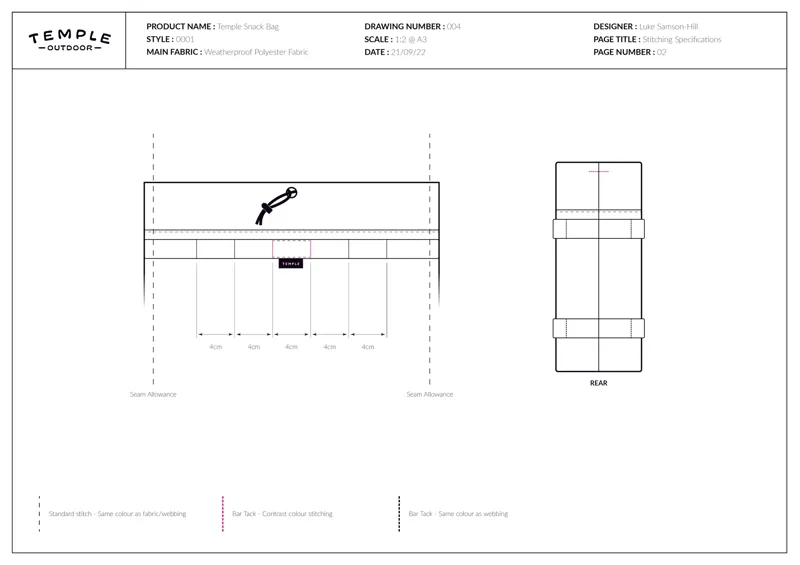 Temple Snack Bag - Aegean Blue-4